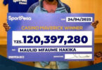 Kwa Dau La TZS 700 tu Maulid Hakika Ashinda Milioni 120 Kupitia Mchezo wa Maverick wa SportPesa Kasino